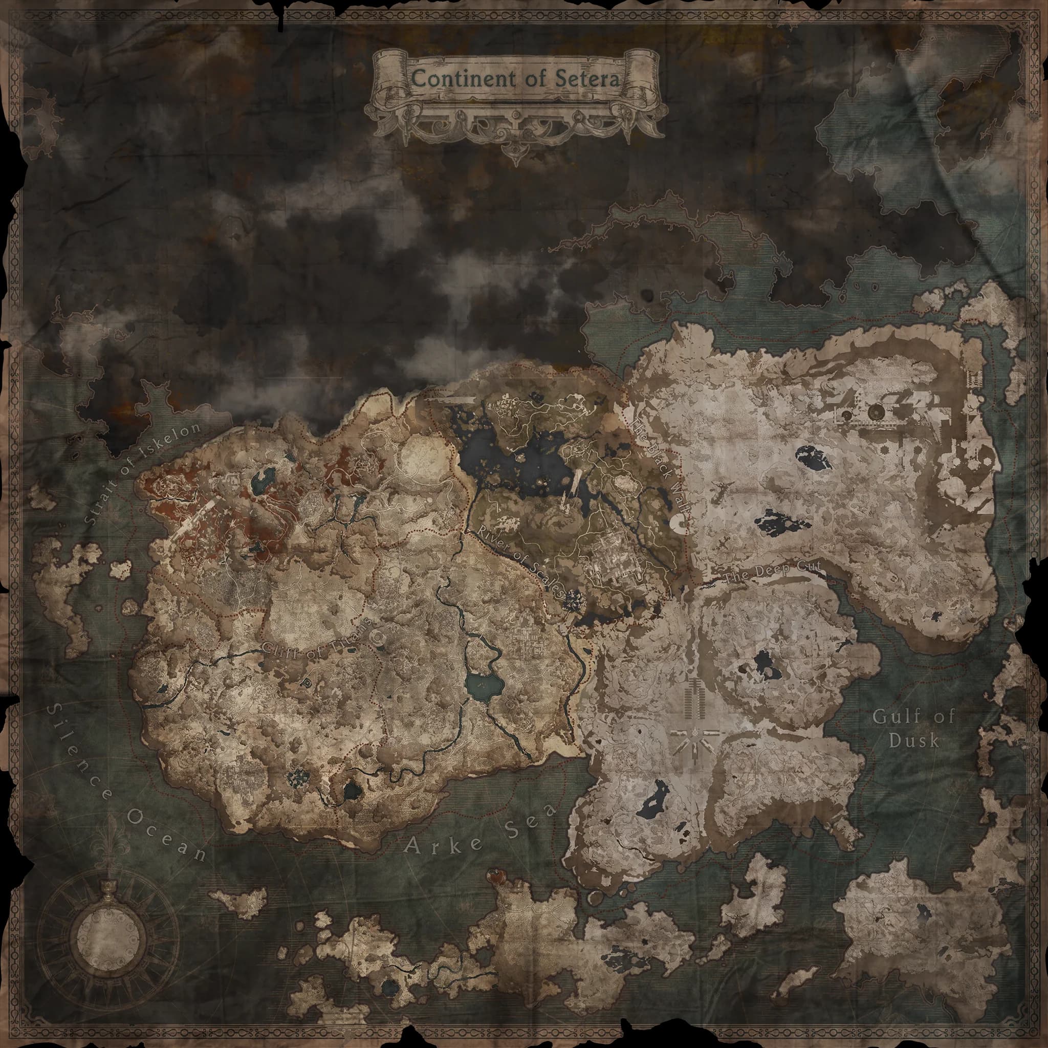 Gold Ore spawn locations on the Setera world map